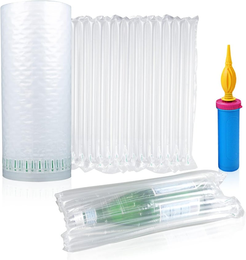 LOCKED AIR Inflatable Bubble Cushioning Wrap Roll Wine Bottle Protector, Packing Materials for Shipping and Moving Glass Fragile Items, 15.7 Inches *164 Feet Large Wide Liquor Travel Bags Alcohol Shipper - Image 1